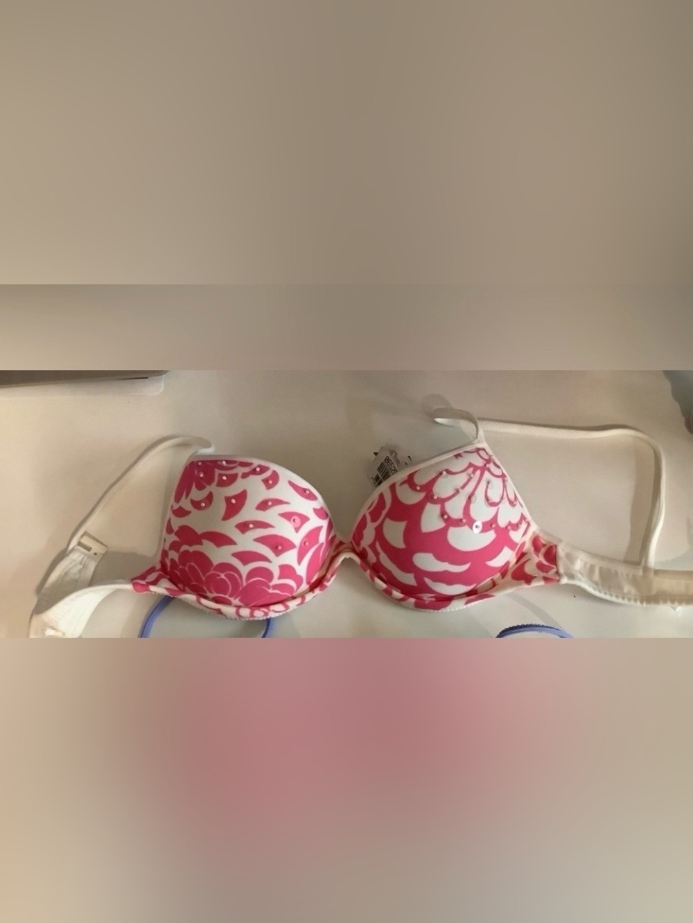 Recco Size Medium Brazilian Underwire/Push Up Bikini Top. New